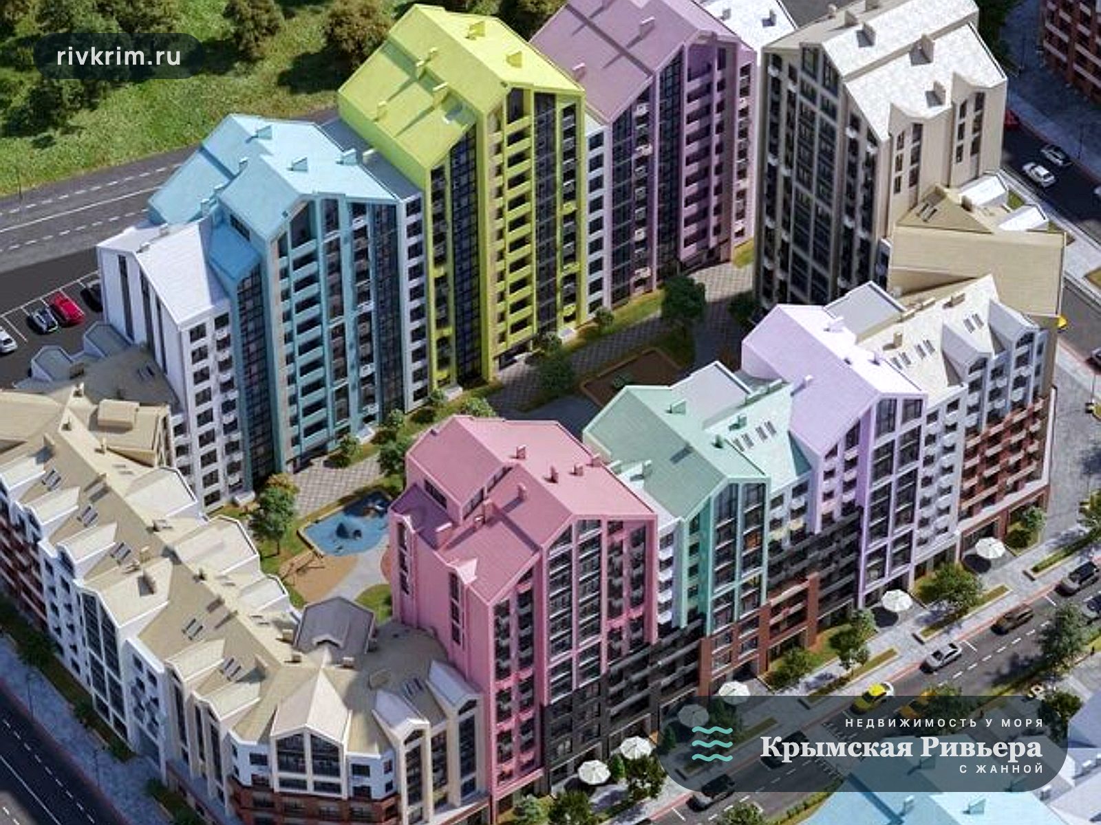Евпатория ЖК "Мойнако Ривьера" 3-комнатная квартира 59 м²